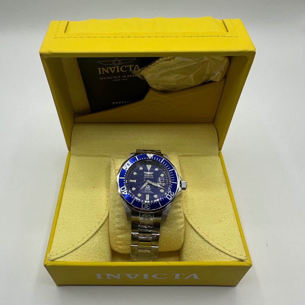 Invicta Automatic Grand Diver 47mm Blue 300m Men's Watch 3045 with Box Unworn
